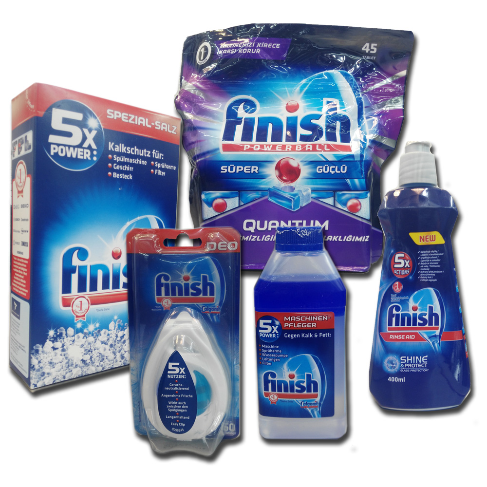 پکیج کامل ماشین ظرفشویی Finish کوانتوم